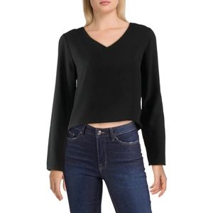 La Classe Couture Cropped Long Sleeve Blouse